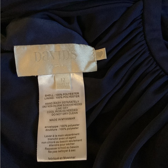 David's Bridal Bridesmaid Dress - Blue (Marine) - Picture 6 of 6